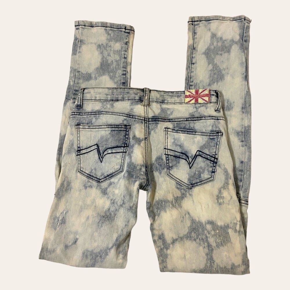 Machine Men's Denver Gray Tone Jeans Skinny Distressed Size 29 Moto Flaws